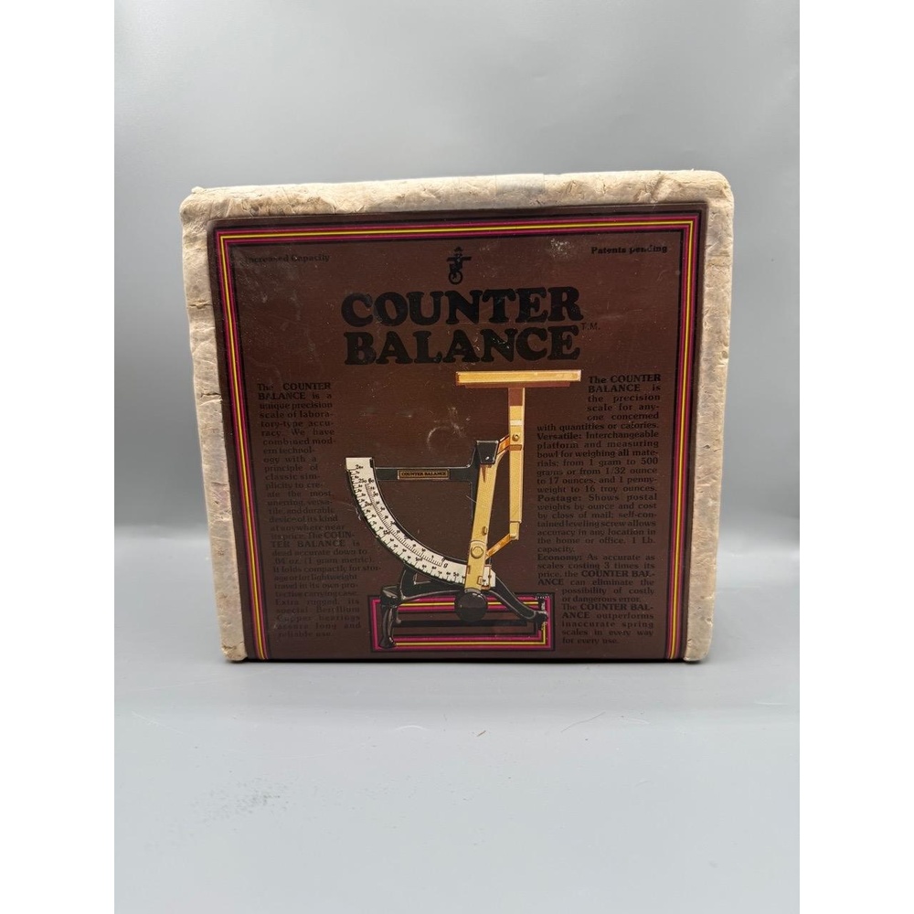 Balancing Act CB-500 Counter Balance Scale Never Used 1/2 Kilo Vtg apothecary